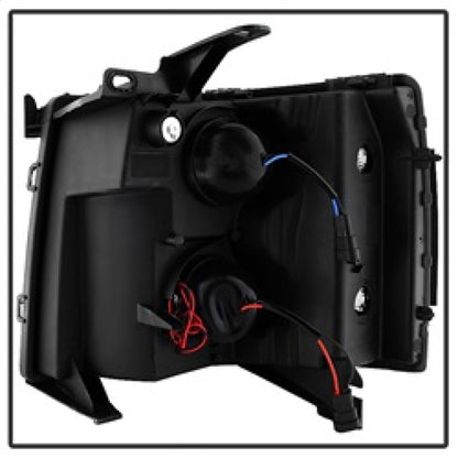 xTune Chevy Silverado 1500/2500/3500 07-13 Projector Headlights Black PRO-JH-CS07-LED-BK