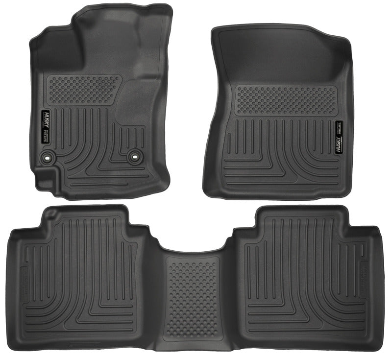 Husky Liners 15 Toyota Venza WeatherBeater Front & Second Row Tan Floor Liners Black