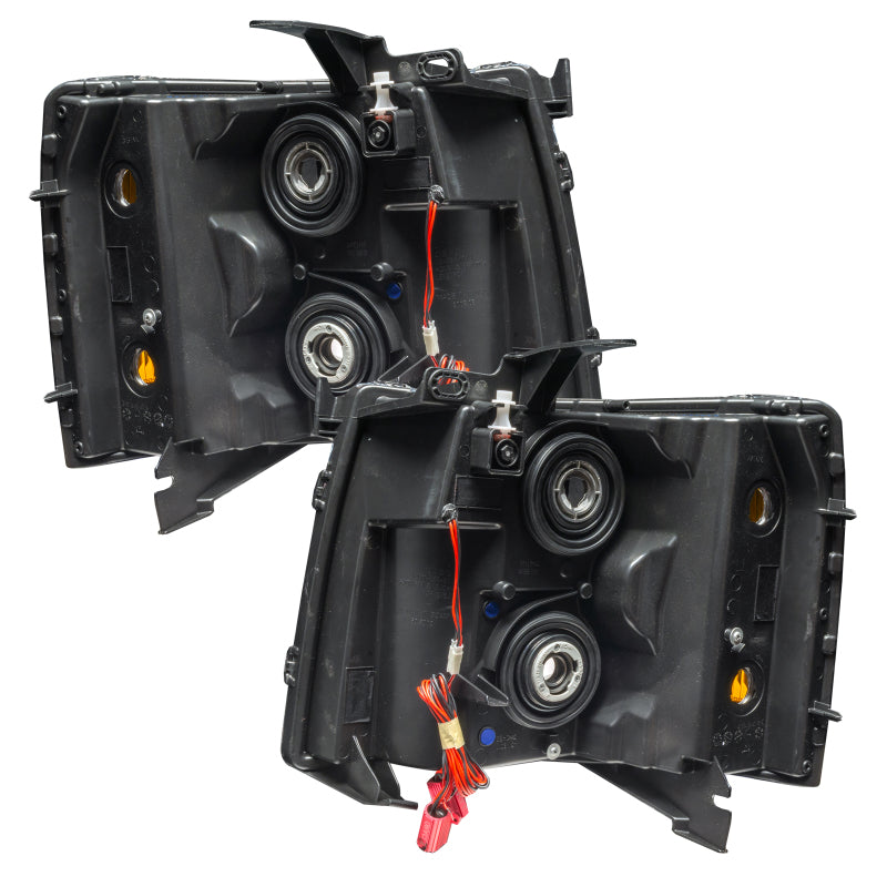 Oracle Lighting 07-13 Chevrolet Silverado Assembled Halo Headlights Round Style -Red