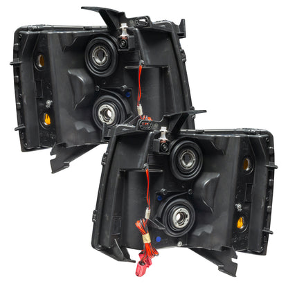 Oracle Lighting 07-13 Chevrolet Silverado Assembled Halo Headlights Round Style -Red