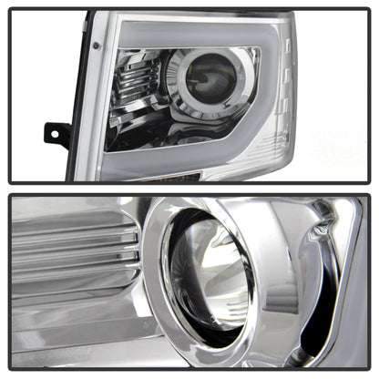 Spyder Ford F150 13-14 Projector Factory Xenon Model- Light Bar DRL Chrm PRO-YD-FF15013-LBDRL-HID-C
