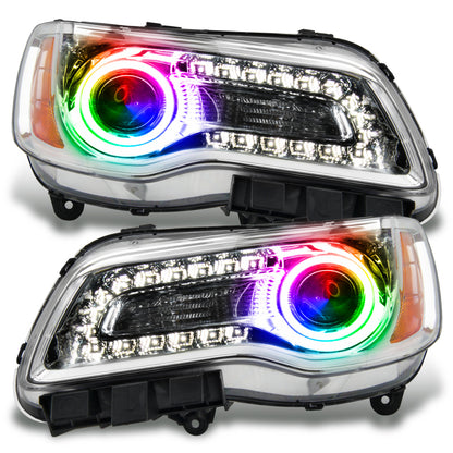 Oracle 11-14 Chrysler 300C SMD HL - Chrome - NON HID - ColorSHIFT