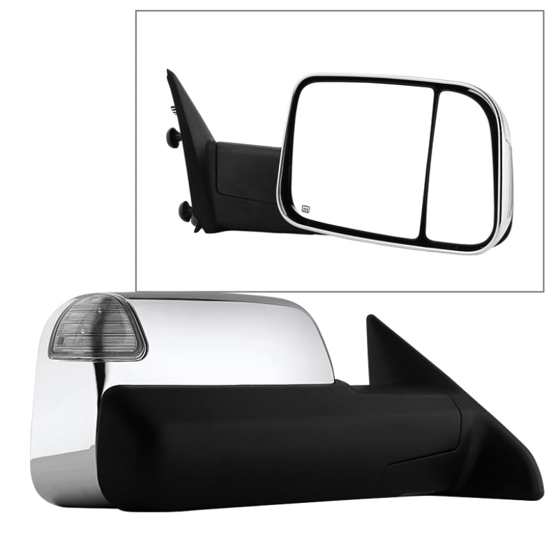 xTune Dodge Ram 1500 09-12 Extendable Heated Adjust Mirror Chrome Housing Right MIR-DRAM10-PW-R