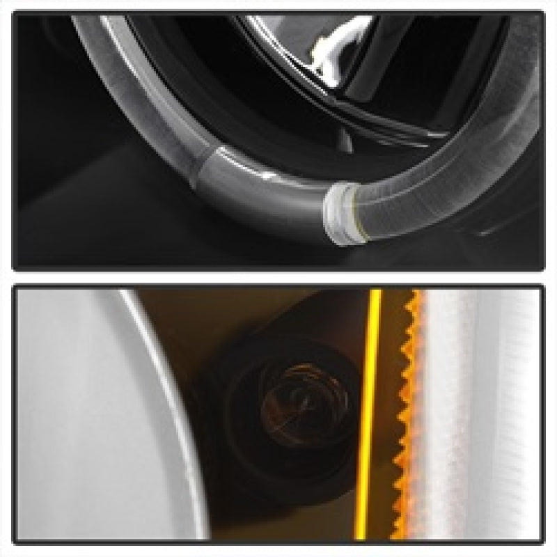 Spyder Chevy Silverado 1500 03-06 Projector LED Halo LED Amber Reflector Blk PRO-YD-CS03-AM-BK