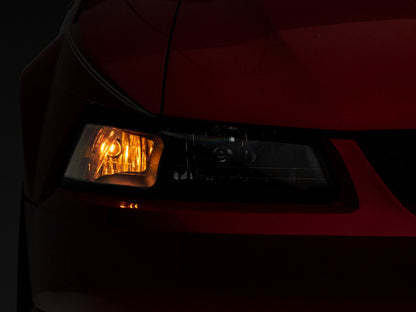 Raxiom 99-04 Mustang Axial Series OEM Style Replacement Headlights- Black Housing (Clear Lens)