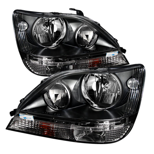 xTune Lexus Rx300 99-03 Halogen Only (Bulbs Not Included) Crystal Headlights Black PRO-JH-LRX99-BK