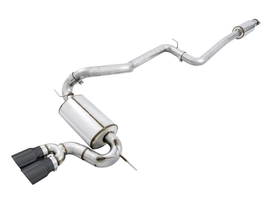 AWE Tuning Ford Focus ST Touring Edition Cat-Back Exhaust - Resonated - Diamond Black Tips
