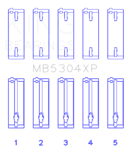 King Engine Bearings Mazda B6/B6-T/ZM/B3/B5 Main Bearing Set - Size STD