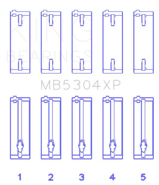 King Engine Bearings Mazda B6/B6-T/ZM/B3/B5 Main Bearing Set - Size STD