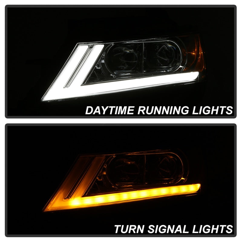 xTune 14-18 Chevy Impala (Excl Limited) DRL Halogen Projector Headlights - Chrm (PRO-JH-CIM15-LB-C)