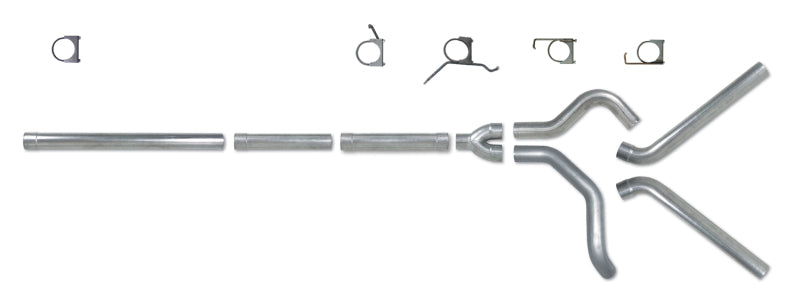 Diamond Eye KIT 4in Catback MFLR RPLCMENT PIPE DUAL AL: 2004.5-2007.5 DODGE CUMMINS 600