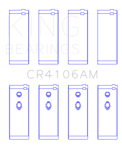 King Engine Bearings Daewoo/GM/Isuzu/Opel/Vauxhall (Size 1.0) Rod Bearing Set