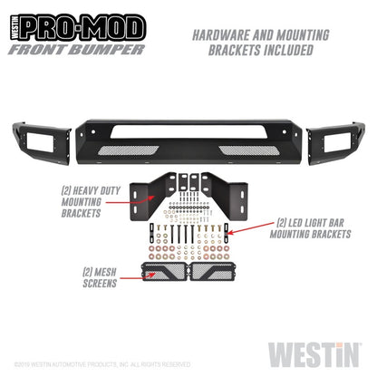 Westin 2010-2019 Dodge Ram 2500/3500 ( Old Body Style ) Pro-Mod Front Bumper - Textured Black