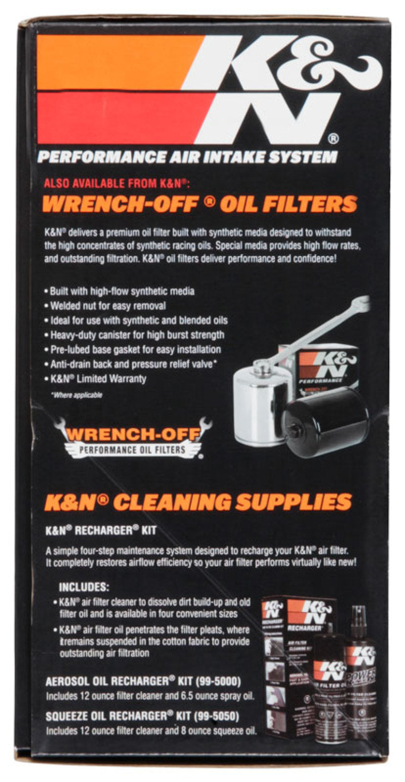 K&N Street Metal Intake System for 12-16 Harley-Davidson Road King 103cl Side Draft Touring