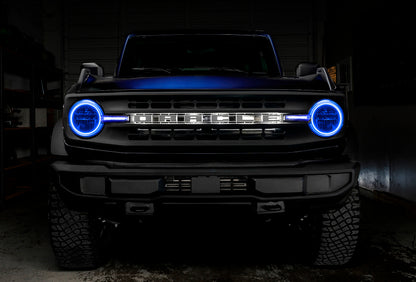 Oracle 21-22 Ford Bronco Headlight Halo Kit w/DRL Bar - Base Headlights -w/2.0 Controller