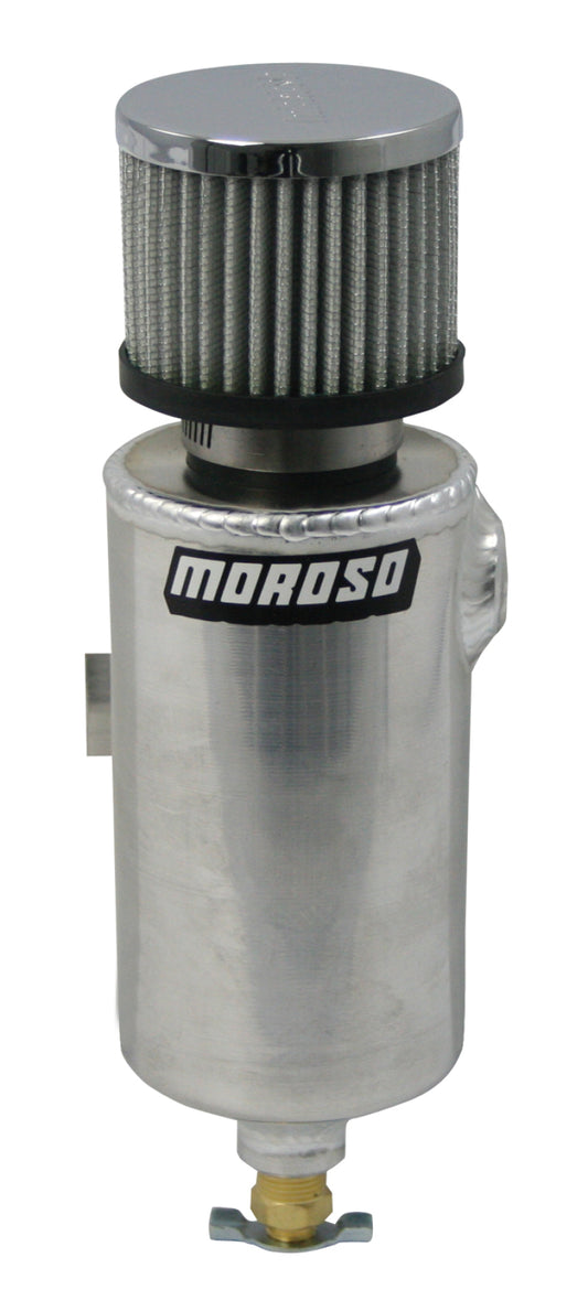Moroso Breather Tank/Catch Can - 3/8in NPT Female Fitting - Roll Bar Mount - Aluminum