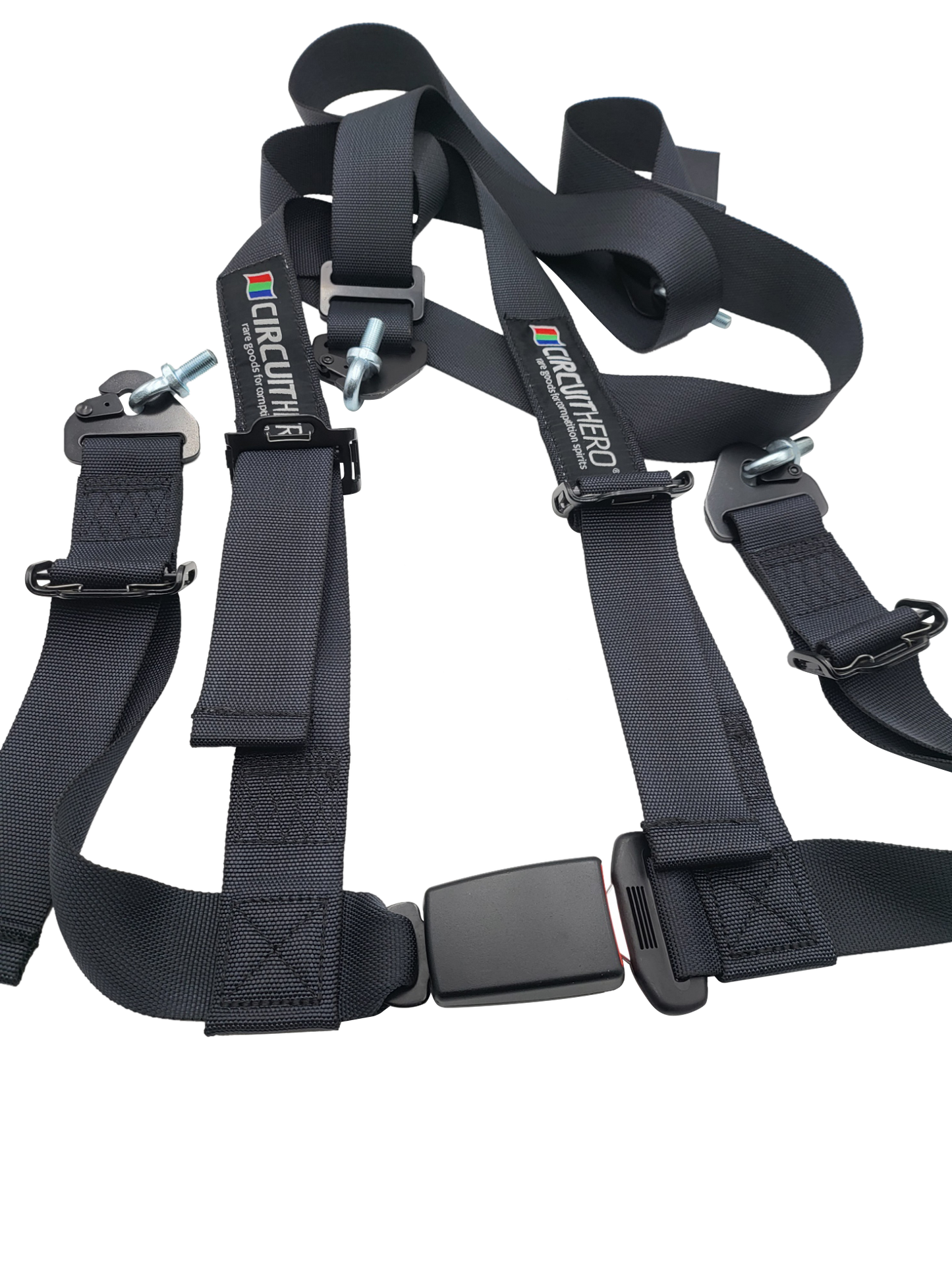 Circuit Hero 4 Point Harness 2" Belts (Black)