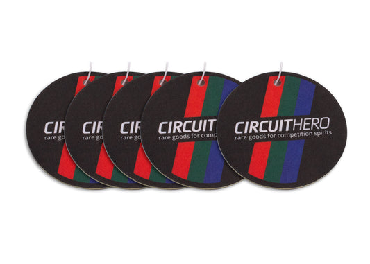 Circuit Hero Flag logo Round Air Freshener - Set of 5 (New car smell)