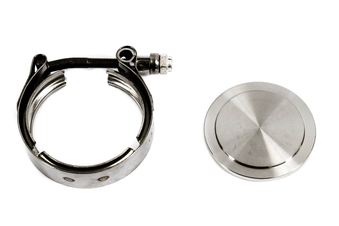 PLM - Block Off Flange & V-Band Clamp For Tial 44mm MVR Wastegate EWG