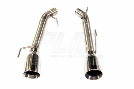 PLM - 2.5" Dual Axle Back Exhaust Pipe Kit Mustang 05-10 V8 GT GT500