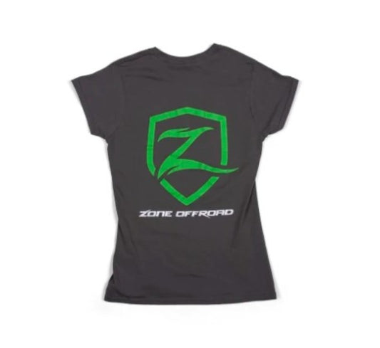 Zone Offroad Charcoal Gray Premium Cotton T-Shirt w/ Zone Offroad Logo - Womens - 2XL