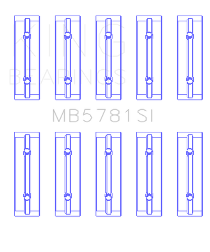 King Engine Bearings Nissan MR18DE / MR20DE (Size STD) Main Bearing Set