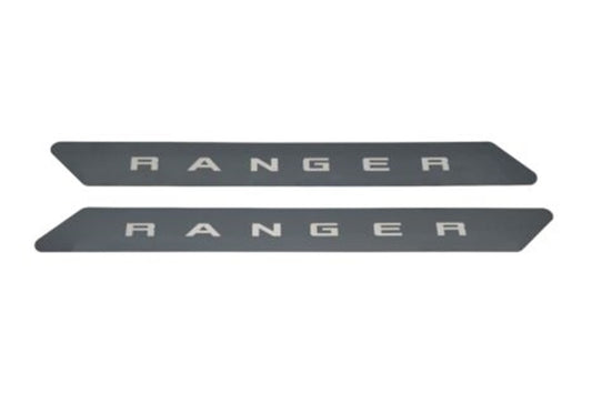 Putco 19-20 Ford Ranger SuperCab - w/ RANGER Etching (2pcs) Black Platinum Door Sills