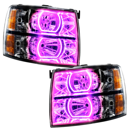 Oracle 07-13 Chevrolet Silverado SMD HL - Black - Square - ColorSHIFT w/ BC1 Controller
