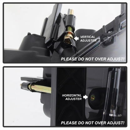 xTune Dodge Ram 1500 02-05 Amber Crystal Headlights Black HD-JH-DR02-AM-BK