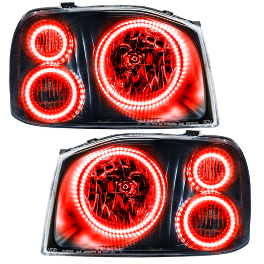 Oracle Lighting 01-04 Nissan Frontier Pre-Assembled LED Halo Headlights -Red