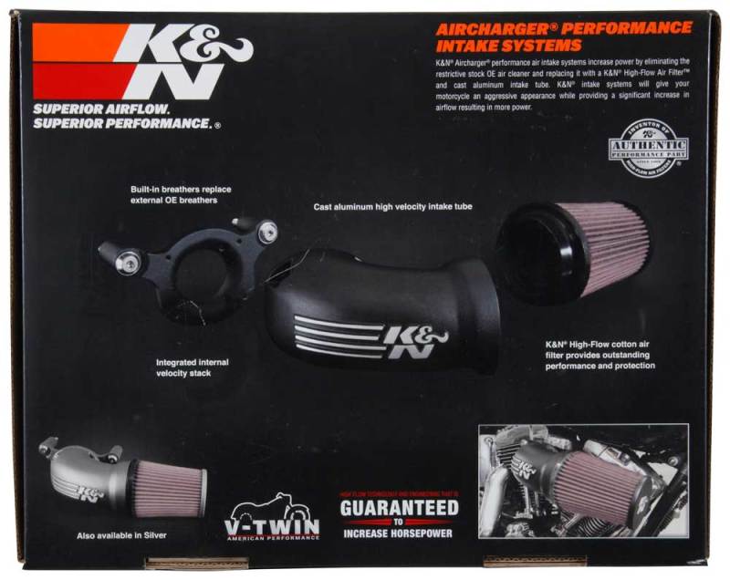K&N 08-17 Harley-Davidson Touring Models Performance Air Intake System