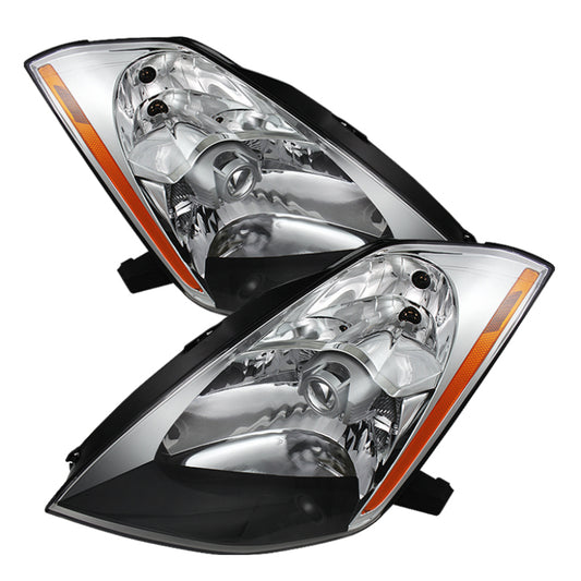 xTune Nissan 350Z 03-05 (Hid Model Only) Crystal Headlights Chrome HD-JH-N350Z-HID-C