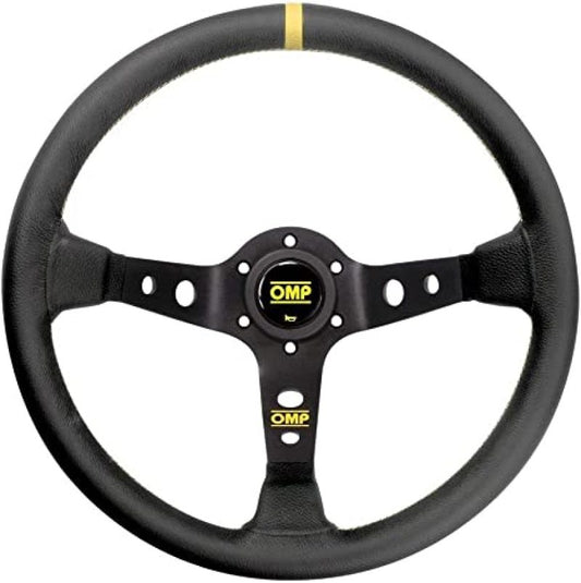 OMP Corsica Steering Wheel In Leather - Black