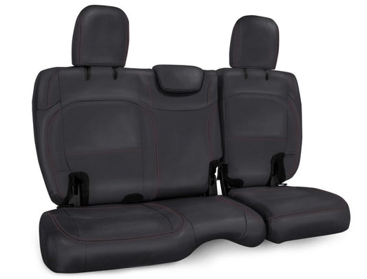 PRP 2018+ Jeep Wrangler JL/2 Door Rear Bench Cover - Black with Red Stitching