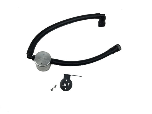 J&L 15-25 Ford Transit 150/250/350 3.5L EcoBoost Passenger Side Oil Separator 3.0 - Clear Anodized