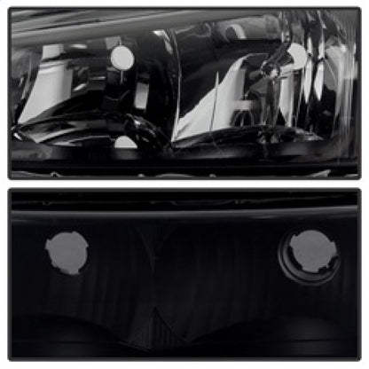 xTune Chevy Silverado 2500HD 03-06 Crystal Headlights w/ Bumper Lights HD-JH-CSIL03-AM-BSM-SET