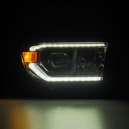 AlphaRex 07-13 Toyota Tundra / 08-17 Sequoia LUXX LED Proj HL Chrome w/Actv Light / Seq. Sig + DRL