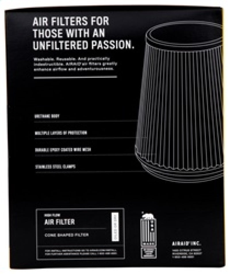 Airaid Universal Air Filter - Cone 6in Flange x 7in B x 5in T x 8in H - Synthaflow