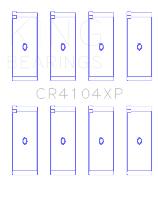 King Engine Bearings Audi/VW 83-03 1.6L/1.8L/2.0L (Size +.025) Performance Rod Bearing Set