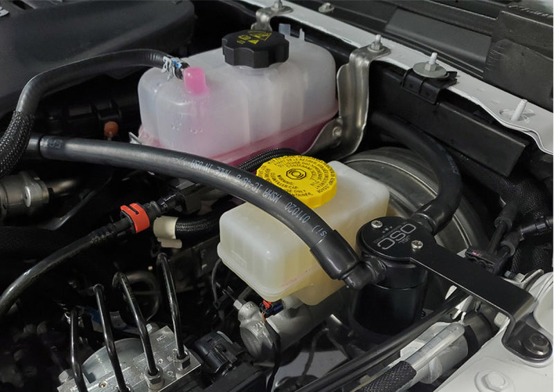 J&amp;L 18-25 Jeep Wrangler JL 3.6L Driver Side Oil Separator 3.0 - Black Anodized