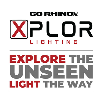 Go Rhino Xplor Bright Series Cube LED Spot Light Kit (Surface/Threaded Stud Mount) 3x3 - Blk (Pair)