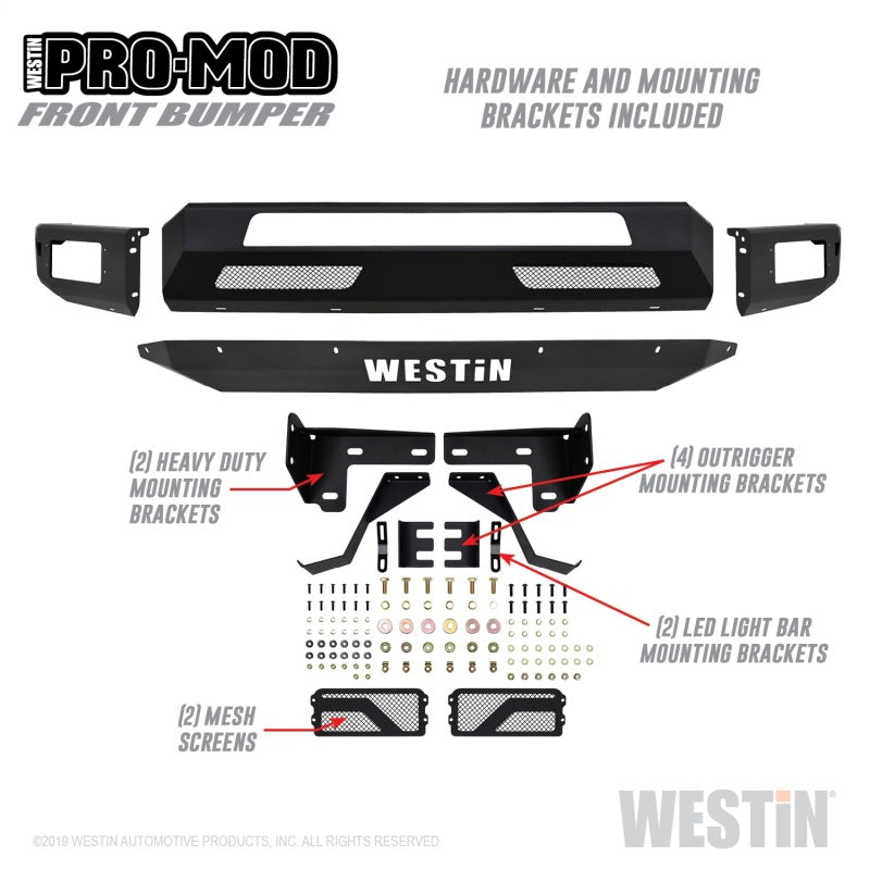 Westin 18-19 Ford F-150 Pro-Mod Front Bumper - Textured Black