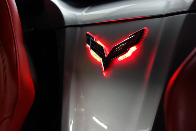 Oracle Corvette C7 Rear Illuminated Emblem - Dual Intensity - Blue