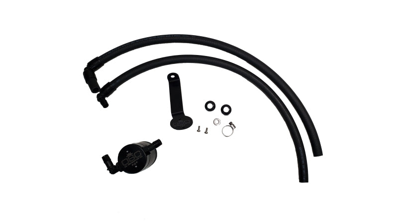 J&amp;L 22-25 Toyota Tundra, 23-25 Sequoia 3.5L Turbo Oil Separator 3.0 Driver Side - Black Anodized