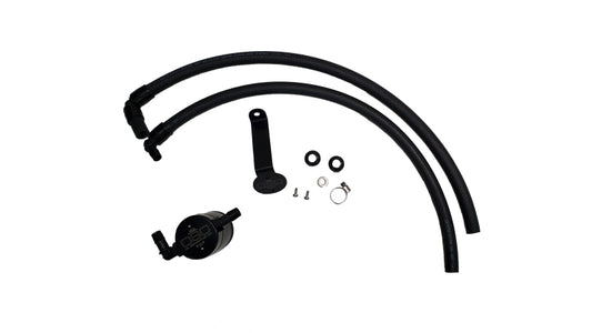 J&amp;L 22-25 Toyota Tundra, 23-25 Sequoia 3.5L Turbo Oil Separator 3.0 Driver Side - Black Anodized