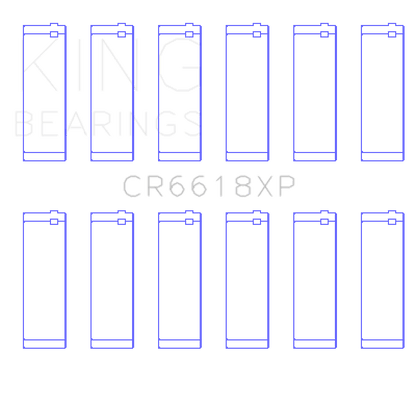 King Engine Bearings Chevrolet 200/229ci XP Series Connecting Rod Bearing Set - STDX Size