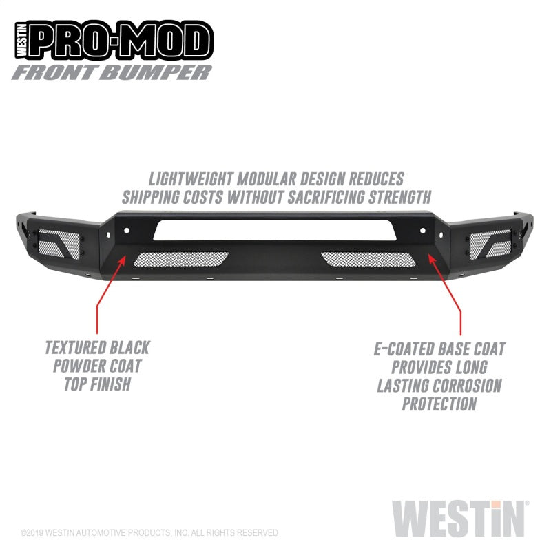 Westin 2010-2019 Dodge Ram 2500/3500 ( Old Body Style ) Pro-Mod Front Bumper - Textured Black