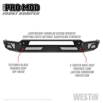 Westin 2010-2019 Dodge Ram 2500/3500 ( Old Body Style ) Pro-Mod Front Bumper - Textured Black