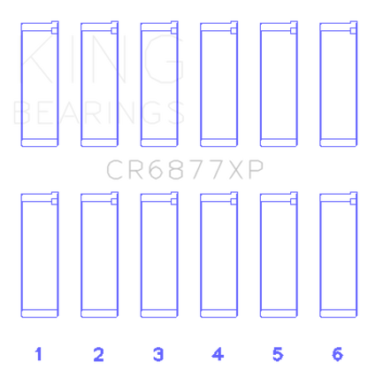 King Engine Bearings BMW S54B32 (Size +.50mm) Connecting Rod Bearing Set