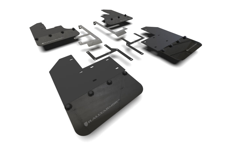 Rally Armor 19-25 Jeep JT Gladiator (Mojave/Rubicon) Black Mud Flap w/Grey Logo